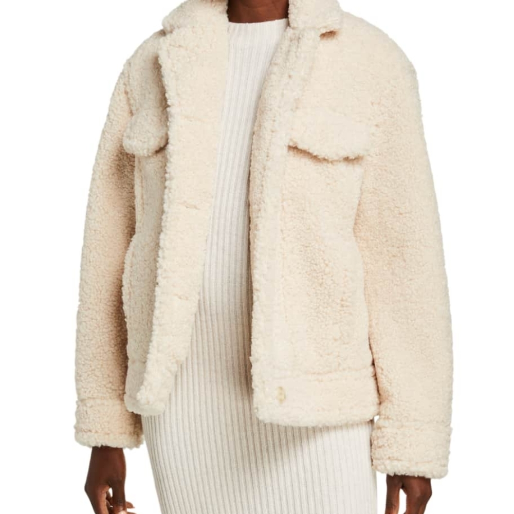 Vince Faux Sherpa Bouclé Coat Shaket/Jacket
